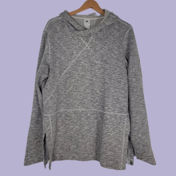 Adidas hoodie men's size Med gray‎ side snap vents inside pockets soft inside - Picture 1 of 13